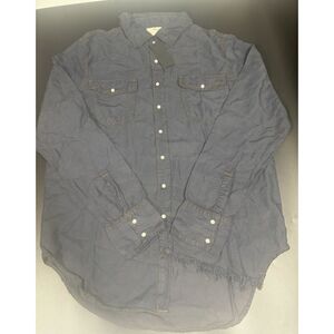 OneTeaspoon NWT Men's Capris Pistol Shirt in Capri Dark Denim‎ Size Medium